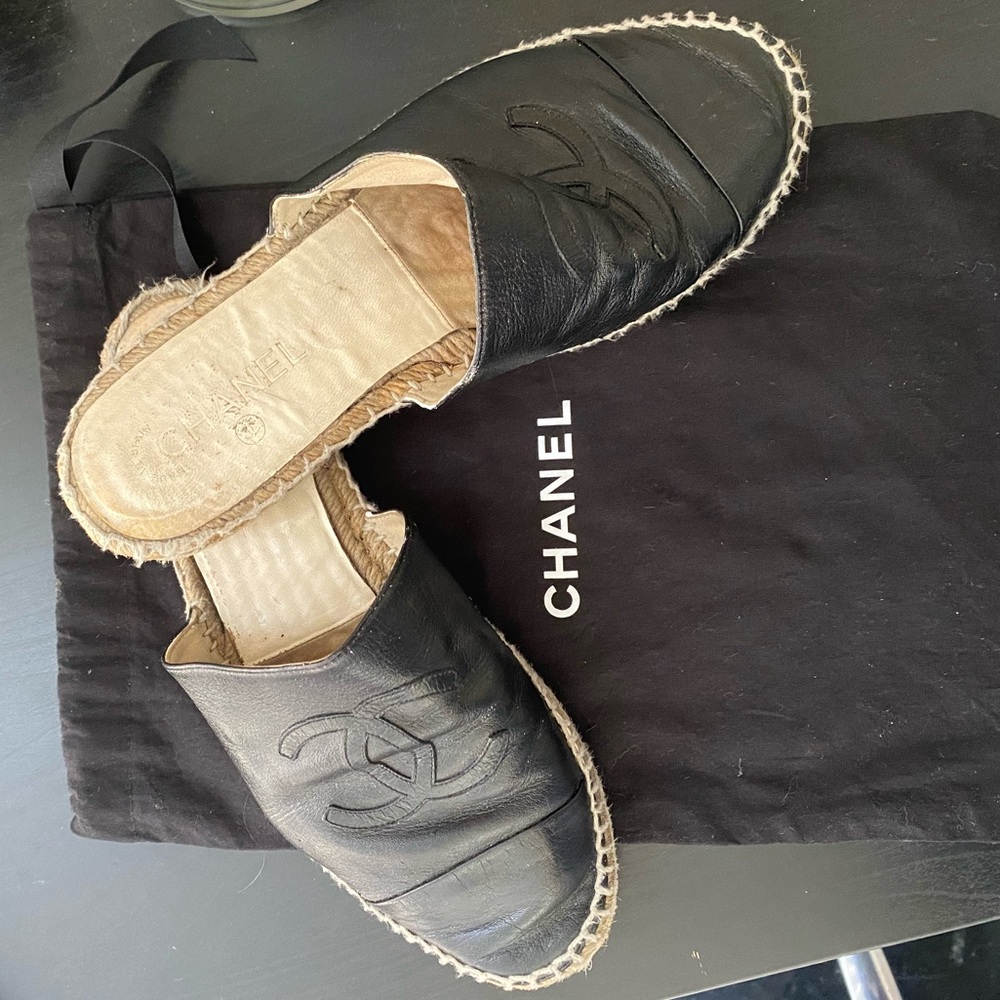 Chanel slip on espadrilles size 40